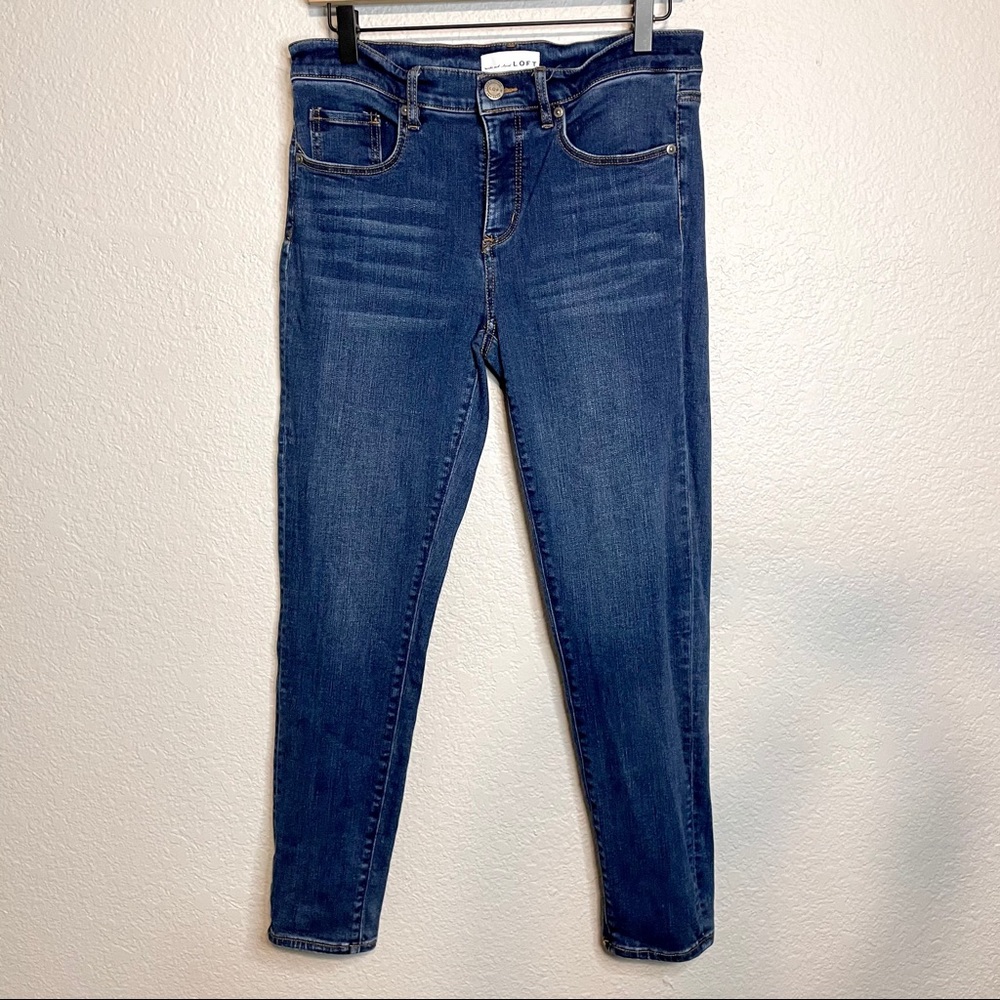 LOFT Skinny Medium-Dark Wash Jeans